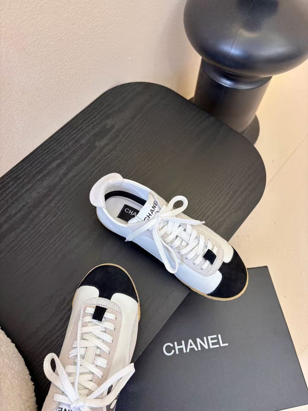 CC 26s Trainers White Grey Black Calfskin & Suede