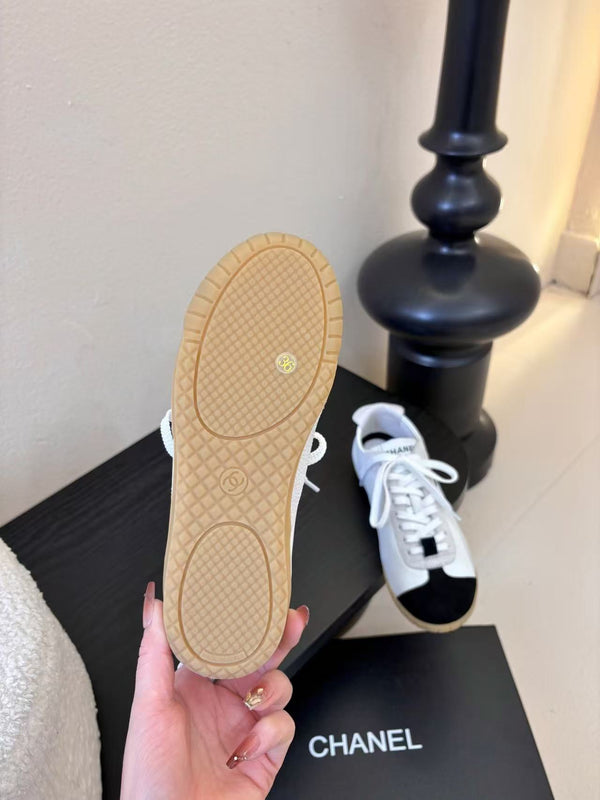 CC 26s Trainers White Grey Black Calfskin & Suede