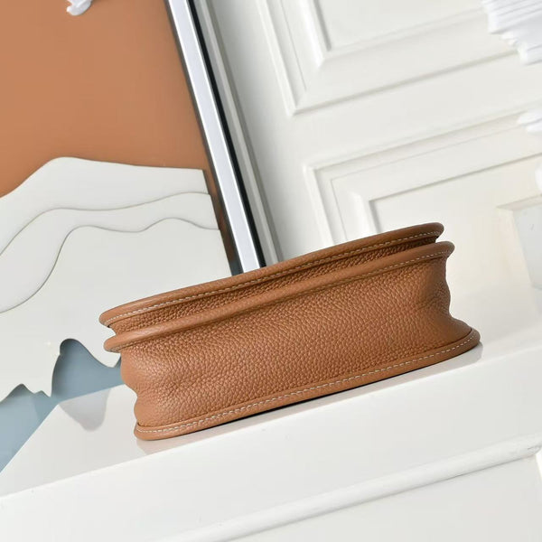 HM Evelyne 23cm Cookie Brown Togo Accastillage Doré