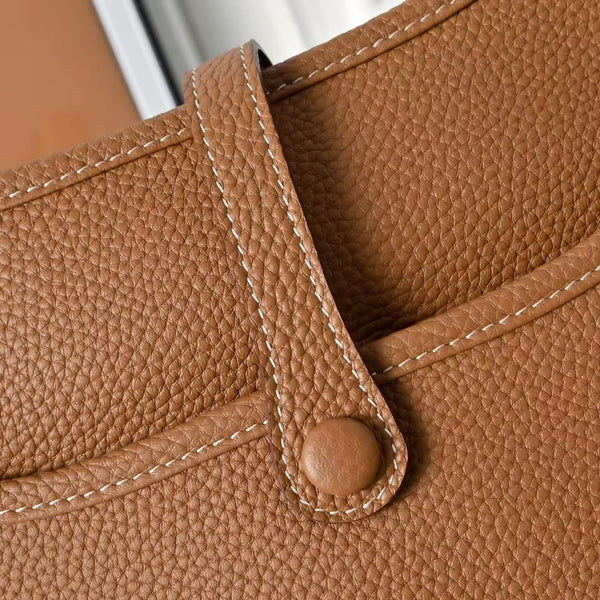 HM Evelyne 23cm Cookie Brown Togo Accastillage Doré