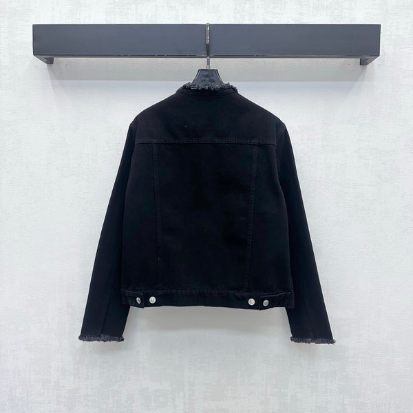 CE Trucker Jacket in Black Heavy Cotton