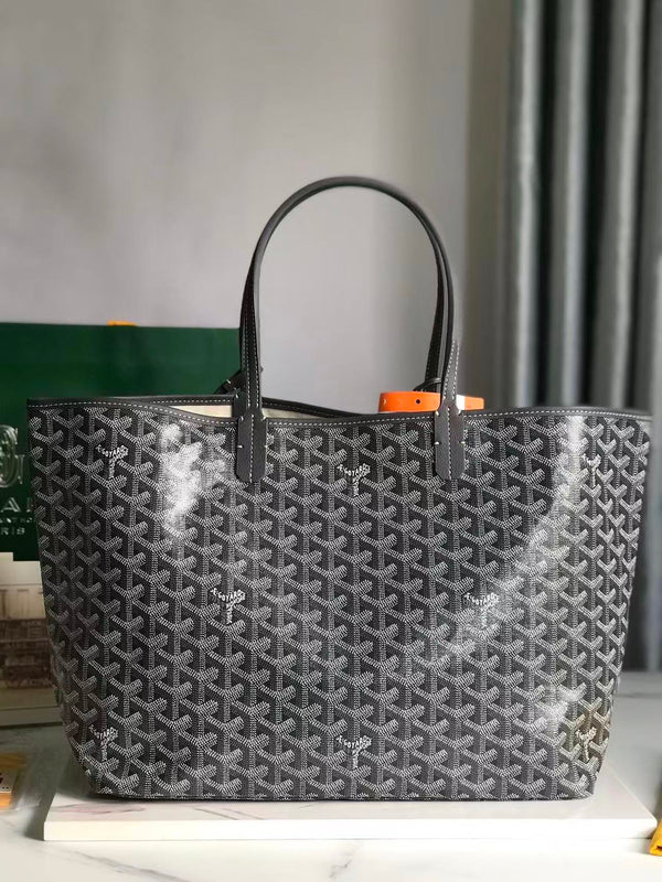 Sac Saint Louis PM 34cm en toile verte et cuir de veau Chevroches