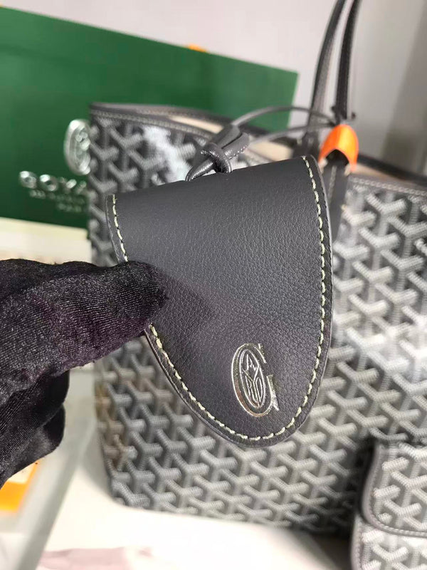 Sac Saint Louis PM 34cm en toile verte et cuir de veau Chevroches