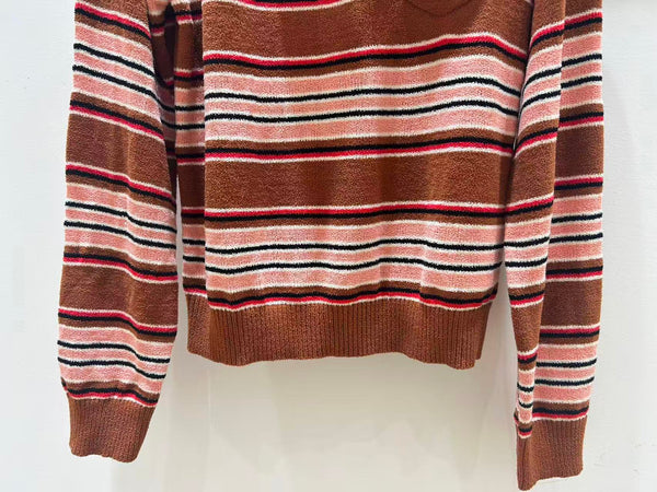 Miu Striped Knit Top Multicolor Wool