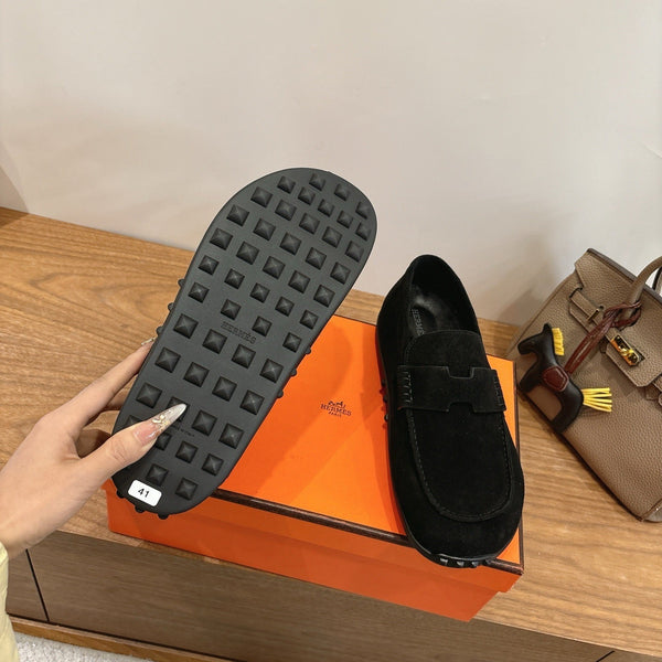 HM Lazy Loafer Black Suede