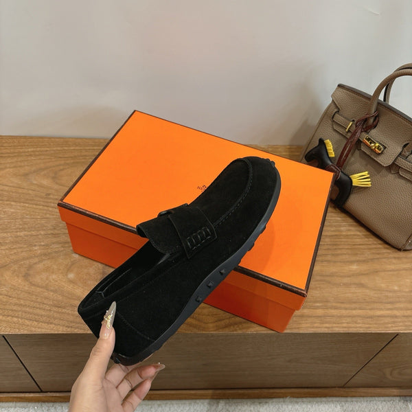 HM Lazy Loafer Black Suede