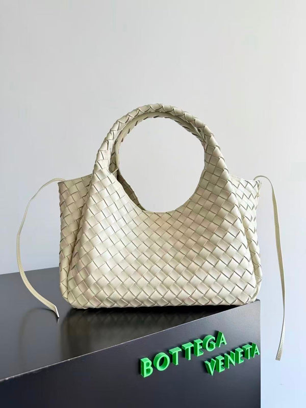 BV Campana Bag Intrecciato 33cm Cream Lambskin