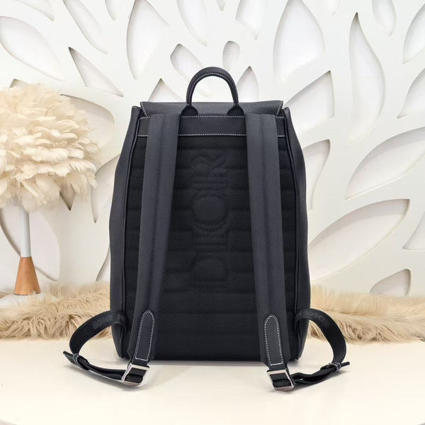 CD Saddle Backpack 40cm Black Calfskin