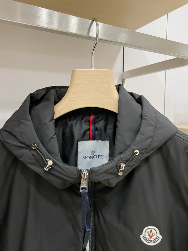 MC Hooded Windbreaker Jacket Black Nylon