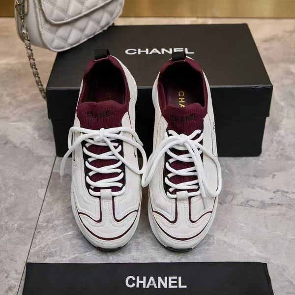 CC 26FW Sneakers Ivory Burgundy Suede