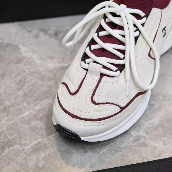 CC 26FW Sneakers Ivory Burgundy Suede
