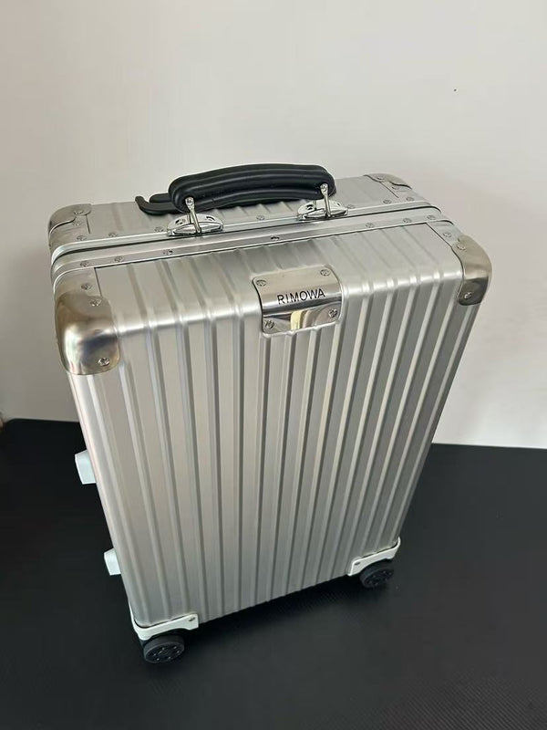 Rimowa Suitcase 21 inch Silver Black Aluminum