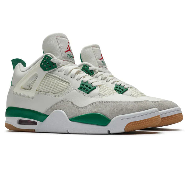 Nike Jordan 4 Retro Vert pin Gris ivoire Daim cuir