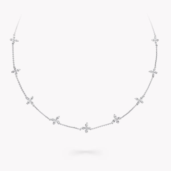 COLLANA CLASSICA IN ARGENTO CON DIAMANTI E FARFALLA