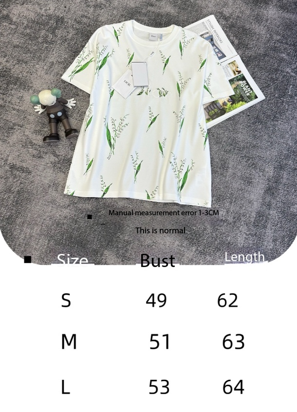 T-shirt CD SS26 Lily Of The Valley en coton blanc 350673