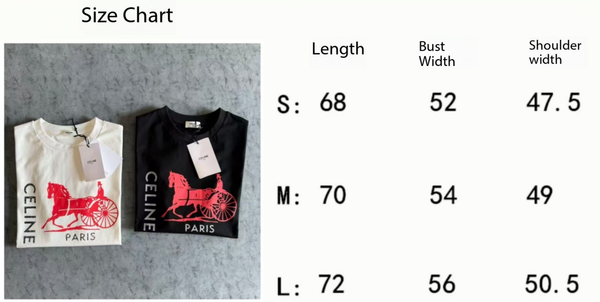 Celine SS26 Horse and Carriage Print Short-Sleeve Tee Cotton 350507