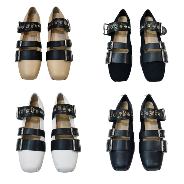 CD 25 Punk Ballet Flat Calfskin and Suede 237991