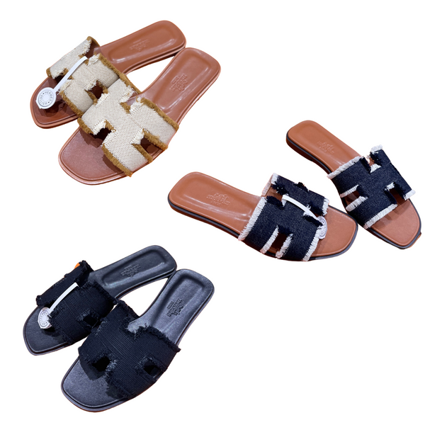 HM 25 Oran sandal Canvas and Leather 245707