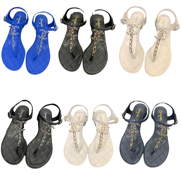 CC 25 Thong Sandal Double C Leather