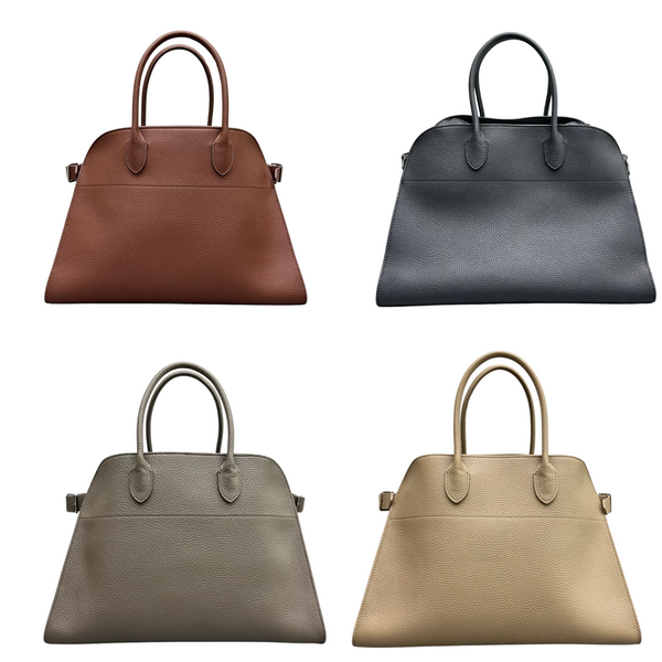 The Row Margaux 15 38cm Tote Bag In Grained Calfskin