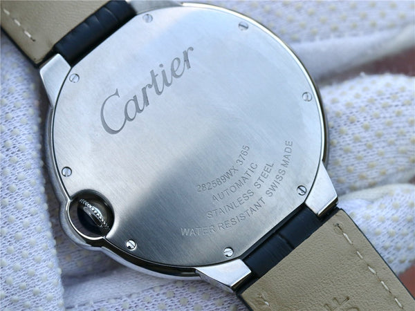 BALLON BLEU DATE 42 SILVER DIAL BLACK BRACELET