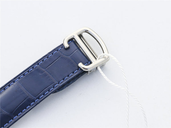 BALLON BLEU 42 BLUE DIAL LEATHER BRACELET