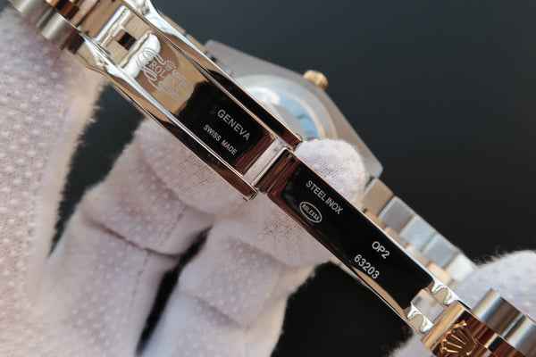 DATEJUST II GOLD STEEL WHITE DIAL ARABIC NUMERALS