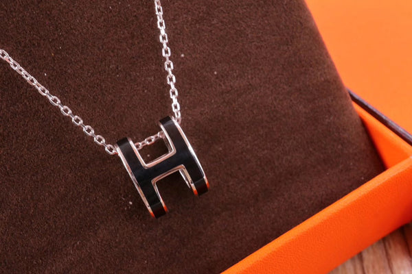 POP H NECKLACE PENDANT SILVER HARDWARE