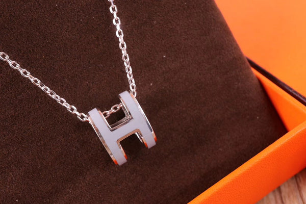 POP H NECKLACE PENDANT SILVER HARDWARE