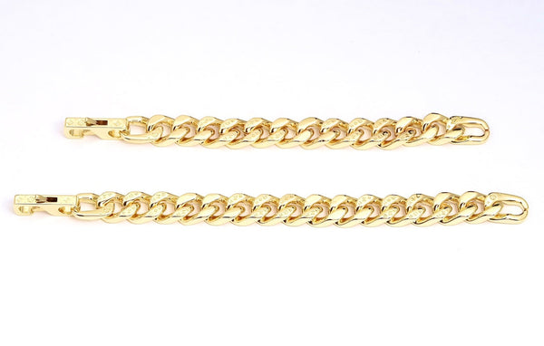 CHAIN LINKS MONOGRAM PATTERN BRACELET GOLD-COLOR HARDWARE