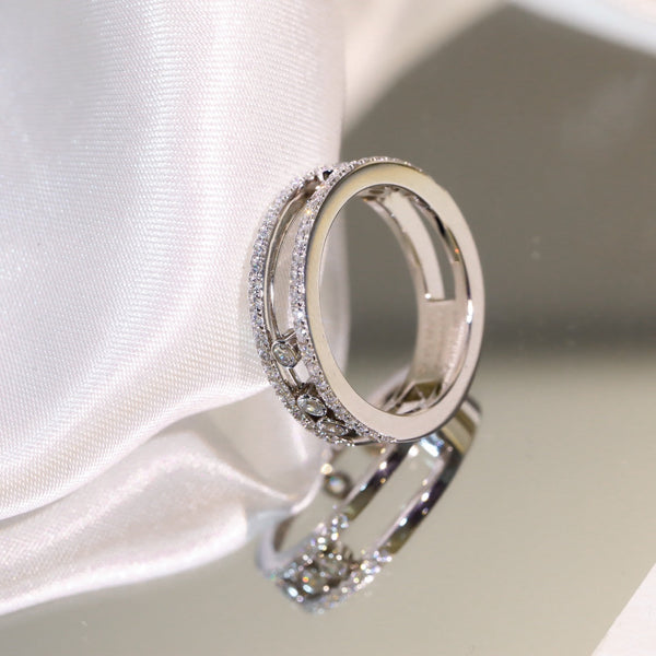 MOVE ROMANE SILVER DIAMOND RING
