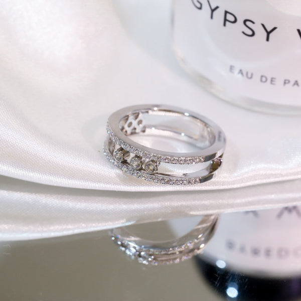 MOVE ROMANE SILVER DIAMOND RING