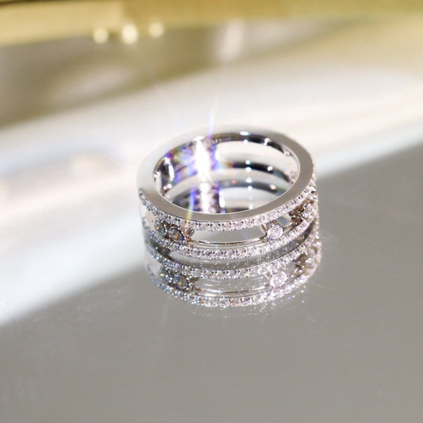 MOVE ROMANE SILVER DIAMOND RING