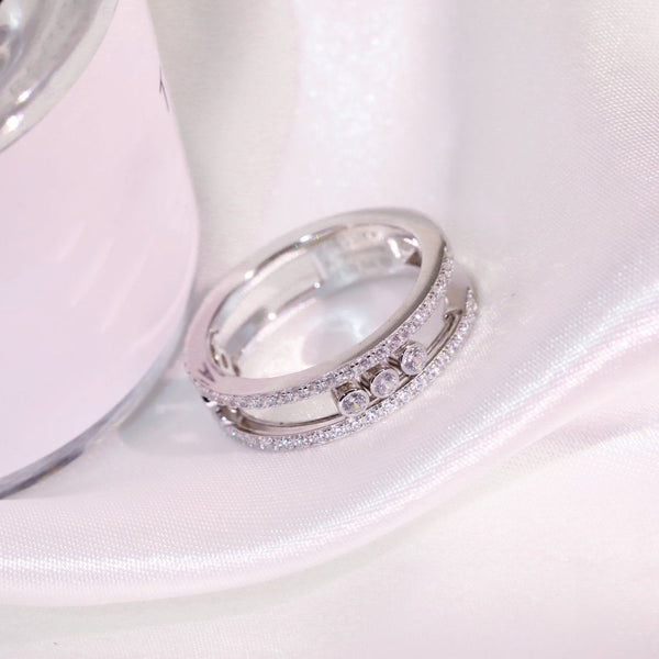 MOVE ROMANE SILVER DIAMOND RING