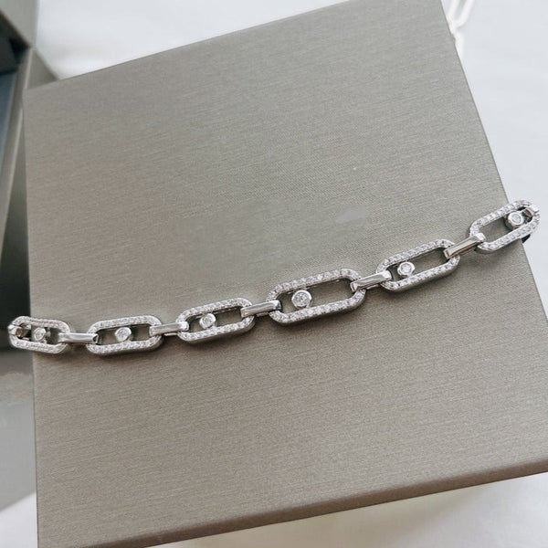 CHOKER MOVE UNO MULTI SILVER DIAMOND NECKLACE