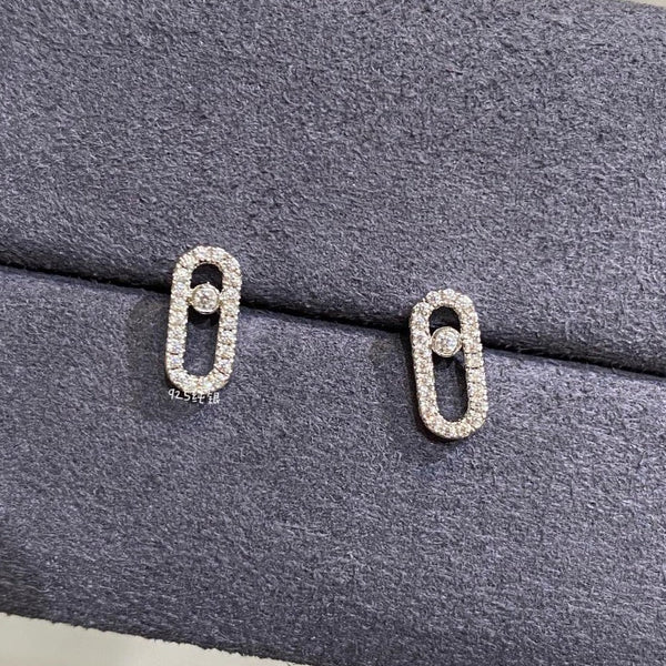 MOVE UNO PAVED DIAMOND EARRINGS