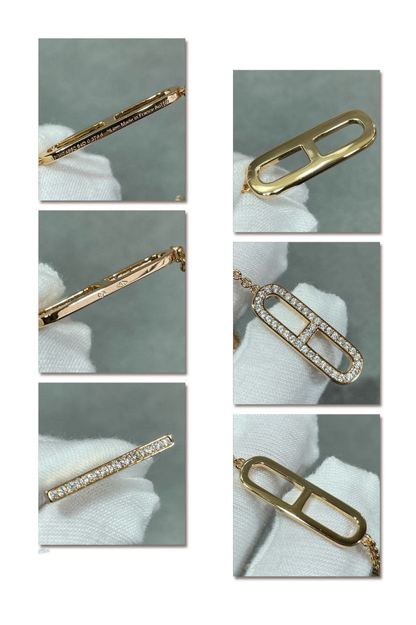 BRACCIALE CHAINE D'ANCRE PM EVER IN ORO ROSA 18K CON DIAMANTI ST