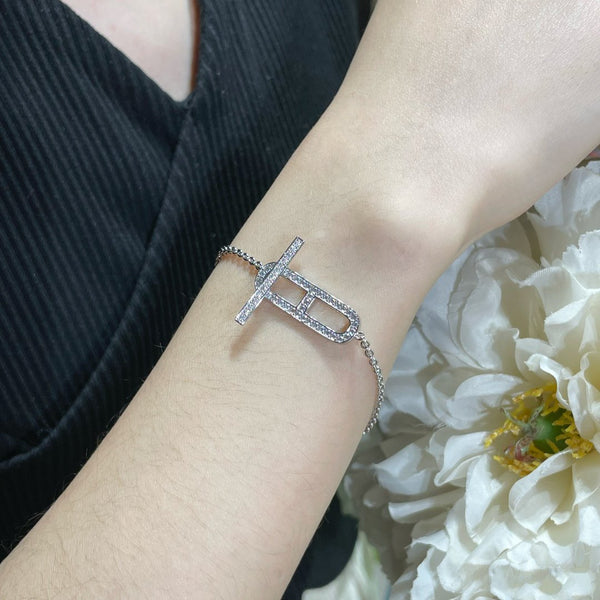 BRACCIALE CHAINE D'ANCRE PM EVER IN ORO ROSA 18K CON DIAMANTI ST