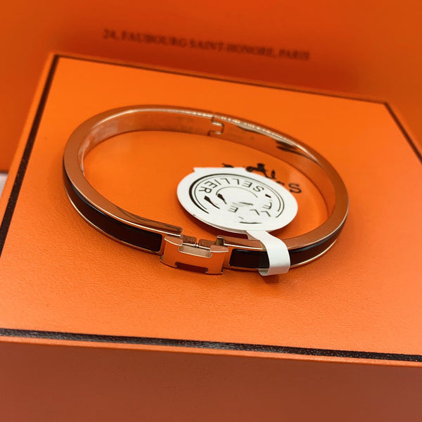 BRACCIALE CLASSICO HM CLIC IN SMALTO NERO DA 8 MM