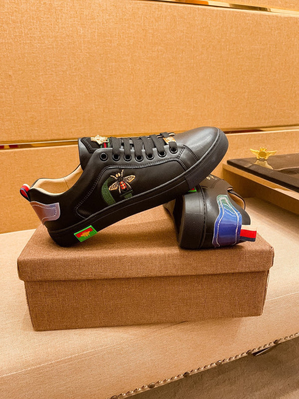 GG ACE EMBROIDERED BLACK BEE