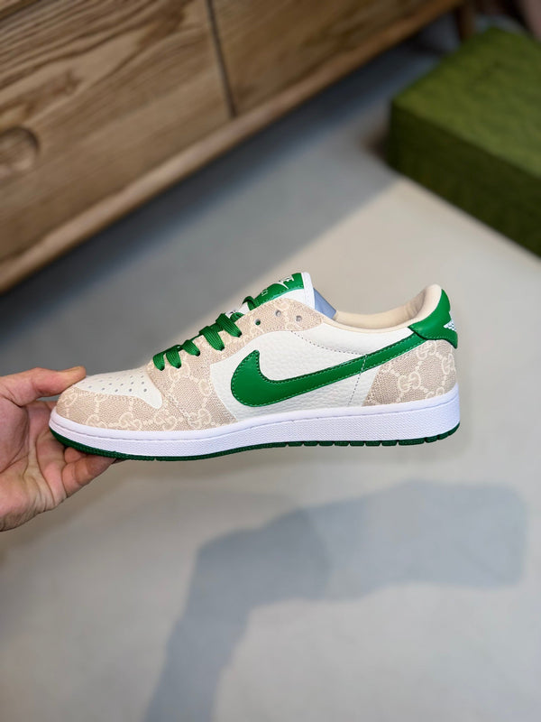 GG LOW TRAVIS GREEN WHITE LEATHER