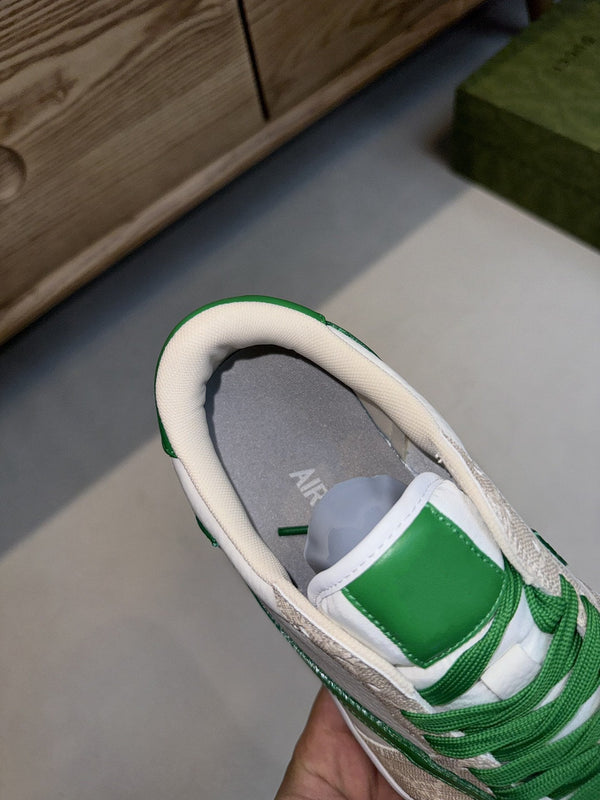 GG LOW TRAVIS GREEN WHITE LEATHER