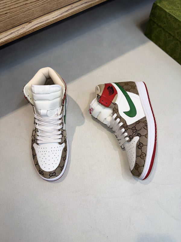 GG AIR JORDAN MARRONE BIANCO