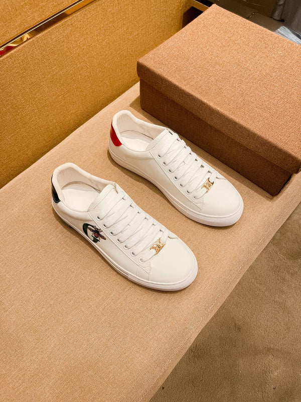 GG ACE EMBROIDERED SNEAKER WHITE
