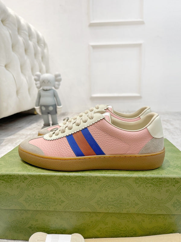 SNEAKERS GG IN PELLE ROSA ARDESIA