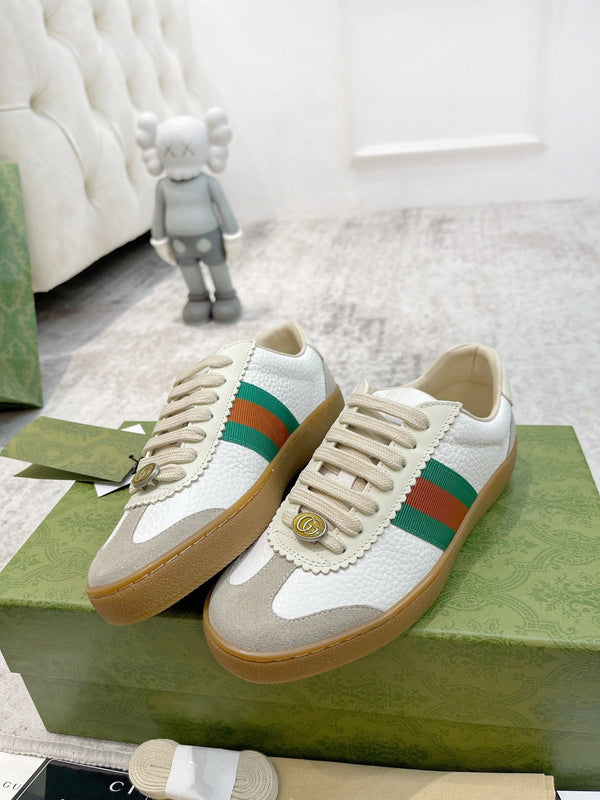 SNEAKERS GG ARDESIA PELLE BIANCA