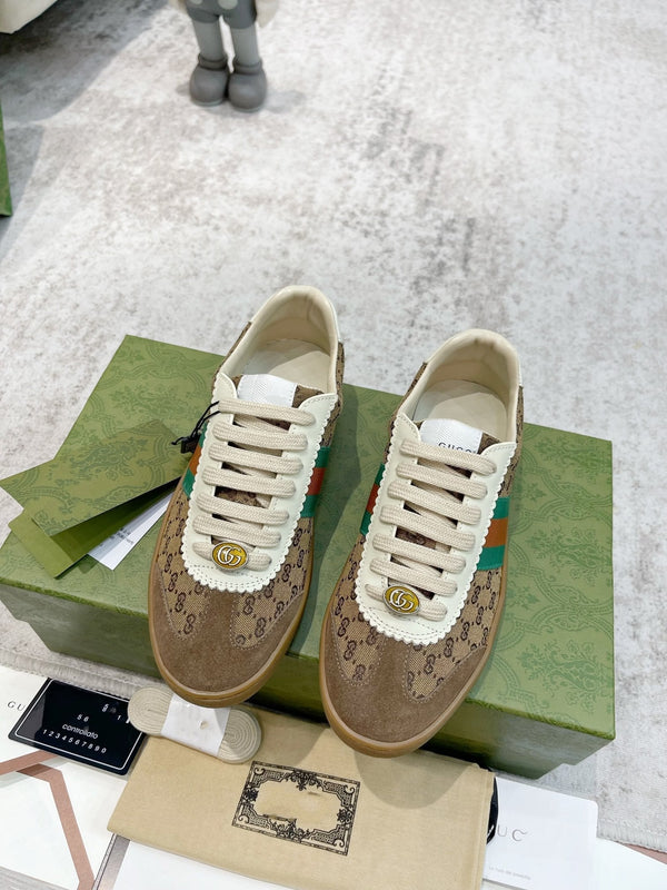 GG SNEAKERS ARDESIA BROWN WHITE LEATHER