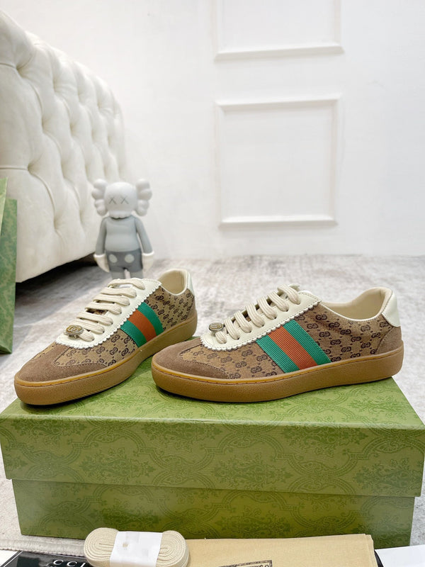 GG SNEAKERS ARDESIA BROWN WHITE LEATHER