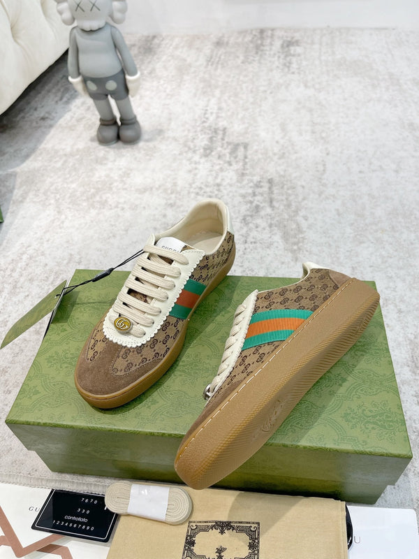 GG SNEAKERS ARDESIA BROWN WHITE LEATHER