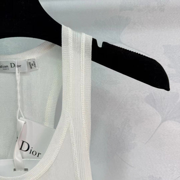 Dior 25 White Silk Tank Top